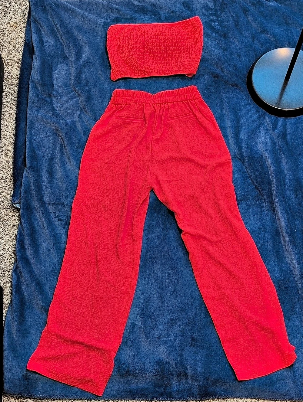 monteau los angeles Red Wide Leg Set Size Small - Picture 2 of 11